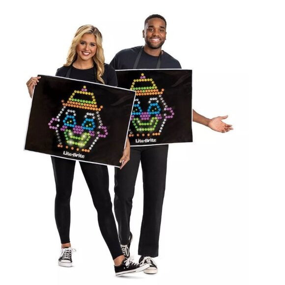 Lite Brite Hasbro Toy Light Up Halloween Costume Slip On One Size Adult Teens - Picture 1 of 5